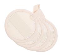 Cabilock Lot de 4 Éponges de Loofah Naturelles Bain, Exfoliation Douce, Tissu Coton, Taille 8 Cm, Soin Relaxant du Corps