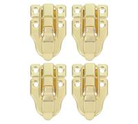Cabilock Lot de 4 Loquets en Fer Doré, Fermoirs Robustes à Bascule pour Boîtes à Bijoux, Coffrets Artisanaux et Meubles Rétro