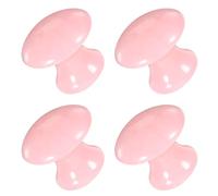 Cabilock Lot de 4 Masseurs Faciaux en Résine Rose de Champignon Appareil de Massage par Grattage pour Visage Yeux et Cou Outil de Modelage Portable pour Soin et Revitalisation Cutanée