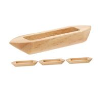 Cabilock Lot De 4 Mini-Bateaux Miniatures en Marron pour Décoration De Table Voilier Bateau De Pêche pour Enfants
