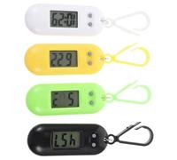 Cabilock Lot de 4 Montres Électroniques LED à Clip Porte-clés en Plastique, Design Pratique pour Examen, Attache Ceinture, Montre Digitale de Poche Amusante Couleur Couleur Aléatoire
