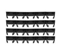 Cabilock Lot de 4 Pinces à Épices en Plastique Noir Compactes et Suspendues Organiseur Mural pour Rangement de Bouteilles et Condiments pour Optimiser L’Espace la Cuisine et Comptoir