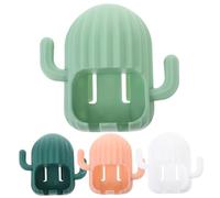 Cabilock Lot De 4 Porte-brosses À Dents en Forme De Cactus sans Perforation À Fixer Au Mur pour Salle De Bain