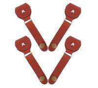 Cabilock Lot de 4 Sangles de Tête de Guitare Rétro Marron avec Pochette pour Médiators Kit D’Accessoires Compatible Guitares Acoustiques et Folk Sécurisées et Pratiques pour Concerts et