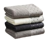 Cabilock Lot de 4 Serviettes Visage en Coton 100% Doux et Absorbant Six Couches pour Salle de Bain, Couleur Aléatoire, pour Usage Quotidien et Soins Personnels