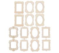 Cabilock Lot de 40 Cadres Photo Creux en Bois Naturel Accessoires de Bricolage DIY Dimensions Standard pour Décoration Artisanale Fabrication Manuelle et Projets Créatifs