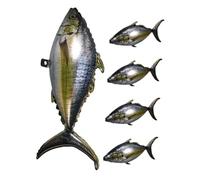 Cabilock Lot De 5 Ballons En Forme De Thon : Décorations De Fête Réalistes Sur Le Thème Des Animaux Marins - Ballons En Aluminium En Forme De Poisson Pour La Pêche, Les Anniversaires Et