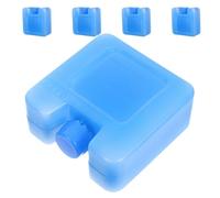 Cabilock Lot de 5 Blocs Réfrigérants Carrés en Plastique PVC Glacière Réutilisable à Eau Petite Taille pour Ventilateurs de Climatisation Refroidissement Rapide pour Maison Bureau et