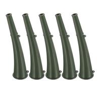 Cabilock Lot de 5 Cornes D'entraînement en Plastique Vert Militaire, Corne de Signalisation Extérieure Multifonction, Instrument Sonore pour Compétitions et Activités de Plein Air