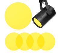 Cabilock Lot de 5 films correcteurs de couleur jaune auto-adhésifs à lumière chaude de Noël pour éclairage, éclairage LED, paysage extérieur, lampe de poche studio photo