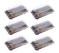 Cabilock Lot de 50 boîtes d'emballage jetables pour sushis avec couvercles transparents, conteneurs de rangement pour aliments Bento - Plateau à sushis pour gâteau, dessert, salade de fruits