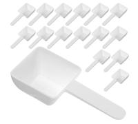 Cabilock Lot de 50 cuillères à soupe à mesurer avec manche court, cuillères à café en plastique pour café, thé, épices, protéines, poudres, lessive 15 g