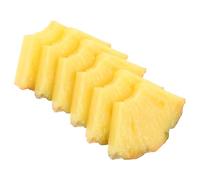 Cabilock Lot De 6 Ananas Artificiels en Plastique Présentoir De Magasin Tranches D'Ananas Accessoires Alimentaires Jouets De Fruits Artificiels Ornements De Fruits De Bureau