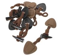 Cabilock Lot de 6 Boutons à Bascule en Résine Imitation Corne et Cuir PU Taille 2 pour Manteaux et Vestes Accessoires de Couture Solide Fermetures à Bascule pour Vêtements D’Extérieur