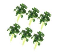 Cabilock Lot de 6 Feuilles de Trèfle Artificiel Vert Simuler Décor Floral Maison Mariage Vase pour Décoration Intérieure Polyvalente sans Entretien