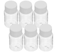 Cabilock Lot de 6 Flacons Plastique Transparents de 30ml, Portables et Étanches, pour Rangement de Remède la Maison Bureau