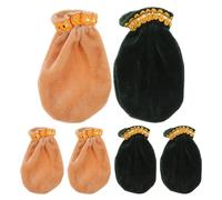 Cabilock Lot de 6 Housses Épaisses en Velours Vert Foncé et Beige pour Pédales de Piano Droit et Queue, Couvre-pédales Antidérapants Universels, Protection Solide pour Couleur Aléatoire