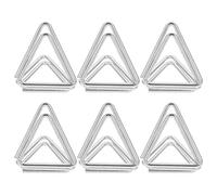 Cabilock Lot de 6 Porte-Cartes Triangulaires en Métal Argenté Pinces à Mémo Polyvalentes pour Décorations de Table Supports pour Numéros de Fête et Photos Accessoires pour Mariage et