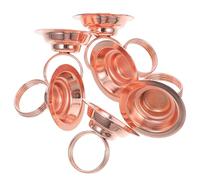 Cabilock Lot de 6 Porte-Panneaux de Mariage en Fer, Supports de Table Compacts 55x50 Mm, Pince Ronde sur Base Pyramidale, Couleur Rose Doré, pour Restaurants, Banquets et