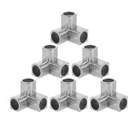 Cabilock Lot de 6 Raccords en T en Aluminium Renforcé 16 MM pour Tringle de Placard Fixations D’Armoires Polyvalentes pour Aménagement 3 Voies Connecteurs Robustes pour Organisateur de