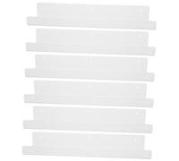 Cabilock Lot de 6 Sets de Étagères Murales Transparentes en Acrylique 15 Pouces Étagères Flottantes pour Salon Chambre Salle de Bain la Cuisine Rangement Pratique et Gain de Place