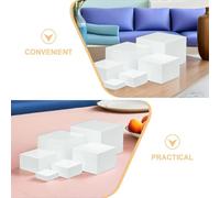 Cabilock Lot de 6 supports et rehausseurs de buffet : supports décoratifs pour desserts et gâteaux en plastique pour goûters, baby showers et fêtes à domicile.