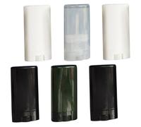 Cabilock Lot de 6 Tubes à Lèvres Vides Ovales 15g Transparent et Blanc Contenant Rechargeables pour Rouge à Lèvres Déodorant Stick Portable Adaptés pour Fabrication de Maquillage