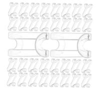Cabilock Lot de 60 Crochets de Connexion pour Cintres Gain de Place en Plastique Organisateur de Placard Crochets Empilables Connecteurs pour Penderie d'Espace
