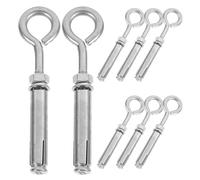 Cabilock Lot de 8 Boulons à Œil D’Expansion en Acier Inoxydable 304 M6 Crochets à Vis pour Béton et Maçonnerie Ancrages Haute Résistance pour Fixation de Grilles et Plaques D’Égout