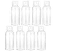 Cabilock Lot de 8 Contenants de Voyage en Plastique Pet 50ml, Bouteilles Coquille Étanches et Souples, pour Cosmétiques et Huiles Essentielles en Déplacement Couleur Aléatoire