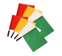 Cabilock Lot De 8 Drapeaux D'Arbitre De Compétition De Football Drapeaux De Signalisation Drapeau D'Arbitre Jaune Portatif Drapeau De Pénalité