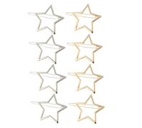 Cabilock Lot de 8 Épingles à Cheveux Cinq Étoiles Creuses Dorées et Argentées, Petites Pinces Légères pour Femmes, Accessoires de Mode pour Coiffure Quotidienne et Occasions Spéciales