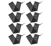 Cabilock Lot de 8 Mangeoires pour Pinsons D'extérieur en Filet Polyester Noir, Résistantes la Déchirure et Faciles à Ouvrir, pour Nourrir Les Oiseaux Sauvages