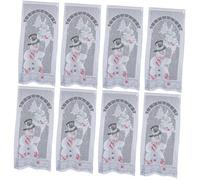Cabilock Lot De 8 Rideaux Lumineux De Noël en Dentelle Transparente pour Fenêtre Décorations De Noël pour Salon Décorations De Noël Décorations De Style Noël Polyester