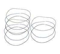 Cabilock Lot de 9 Élastiques pour Paquet Poubelles 70 CM de Circonférence Caoutchouc Robuste Noir Bleu et Vert Foncé Bandes Élastiques Universelles pour Poubelles Bacs à Litière et