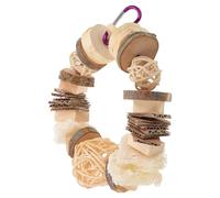 Cabilock Mâcher en Rotin et Bois pour Petits Animaux, Stimulation et Broyage des Dents, pour Hamster et Écureuil en Cage