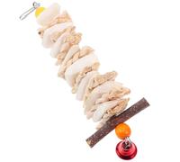 Cabilock Mâcher pour Perroquet en Os de Seiche Naturel Clochette, Décoration pour Cage D'oiseau, Matériau Os de Seiche, pour Oiseaux et Tortues Style Aléatoire