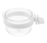 Cabilock Mangeoire à Oiseaux Suspendue en PVC Bol d'eau Transparent Facile à Nettoyer et Réutilisable pour Cage à Perroquet et Oiseaux Domestiques