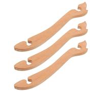 Cabilock Manipulateur de Grille de Four 3 Pièces Crochet Incurvé B pour Plaque de Four Outil en Bois Résistant la Chaleur avec Poignée Isolante Accessoire Pratique et Friteuse à Air