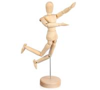 Cabilock Mannequin de Dessin Bois avec Articulations Mobiles Support Stable Figurine Posable pour Artistes et Croquis Maquette Décorative pour Reproduction de Dessins