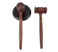 Cabilock Marteau de Juge en Bois Tendre 3 Pièces Socle Bois, Ensemble Maillets pour Vente aux Enchères, Tribunal et Jeux de Rôle, Surface Lisse sans Bavure, Prise en Main Confortable