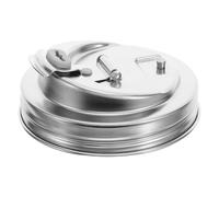 Cabilock Mason Jar Lid Stainless Steel Wide Mouth Cap For Juicing Drinking And Canning Reusable Mason Jar Accessories For Juice Cups