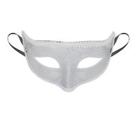 Cabilock Masque de Fête Halloween Blanc en Plastique ABS Sangle | Design Dentelle Délicat, Style Élégant et Mystérieux, pour Bal Masqué, Club Parties et Face Makeup