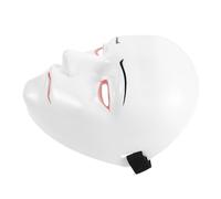 Cabilock Masque de Prince Mélancolique pour Fête Costumée, Visage Complet en Pvc Blanc, Ajustable et Confortable, pour Soirées Costumées et Spectacles Scène