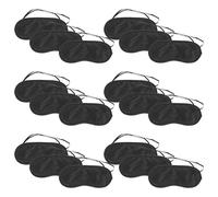 Cabilock Masque de Sommeil en Polyester Noir, Lot de 30 Pièces, Contours Adaptés Visage, Respirant, pour Hôtel et Voyage, Couverture Occultante Sieste