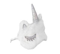 Cabilock Masque de Sommeil Licorne Doux et Occultant Confort Ultra pour Femmes et Filles Cache-yeux Mignon Peluche Blanche pour Nuit Sieste et Voyage