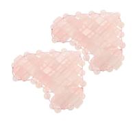 Cabilock Masque Yeux en Pierre de Quartz Rose de Cœur, Protège et Masse les Yeux, Design Simple et Matériau Cristal Soin Relaxant