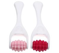 Cabilock Masseur Facial en Silicone Lot de 2 Mini Rouleaux Yeux Outil de Massage Portable pour Relaxation et Soin Cutané