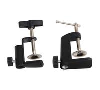 Cabilock Métal Pince de Fixation de Table, Noir Base Fixe Épaisse | Trou de 12,5mm, Usage Maison et Magasin, Clip Inférieur Polyvalent, Maintien Ferme