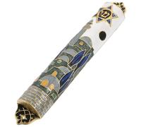 Cabilock Mezouza Métal Décorative Métal Lisse Ornement Religieux pour Porte Entrée Design Compact Léger et Finement Travaillé Décoration Poteau Entrée Juive Traditionnelle